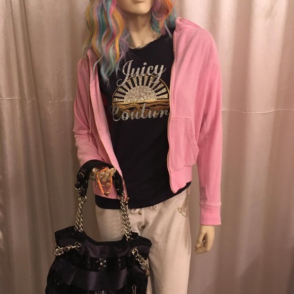 RARE new vintage juicy couture tee shirt and 2 bracelet set ! - Picture 4 of 13